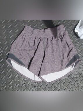 lululemon athletica Heather Purple Running Shorts with White Trim